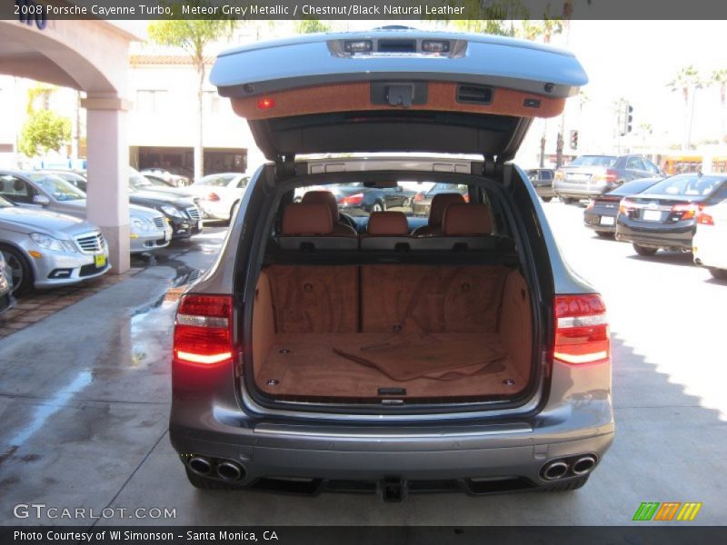 Meteor Grey Metallic / Chestnut/Black Natural Leather 2008 Porsche Cayenne Turbo