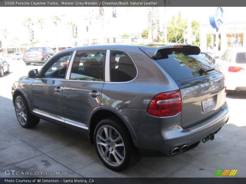 Meteor Grey Metallic / Chestnut/Black Natural Leather 2008 Porsche Cayenne Turbo