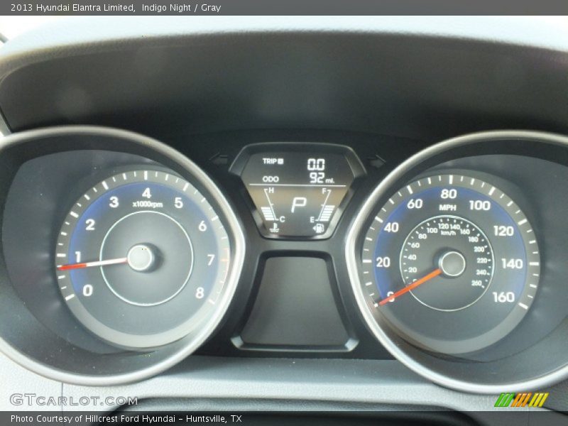 Indigo Night / Gray 2013 Hyundai Elantra Limited