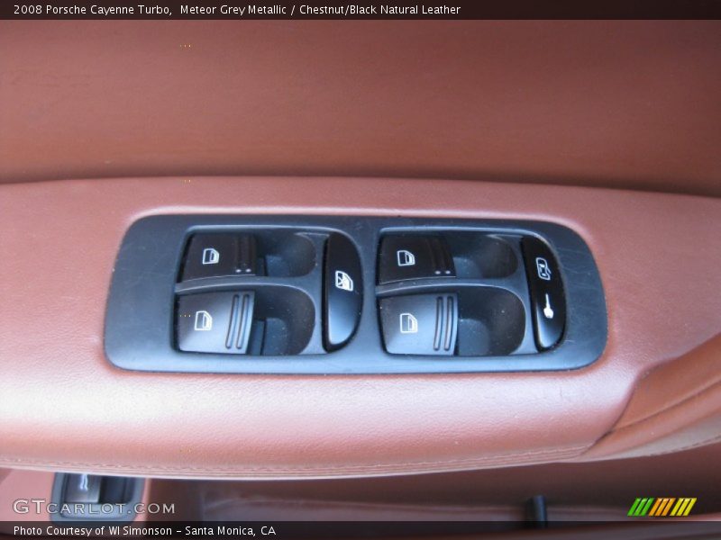 Meteor Grey Metallic / Chestnut/Black Natural Leather 2008 Porsche Cayenne Turbo