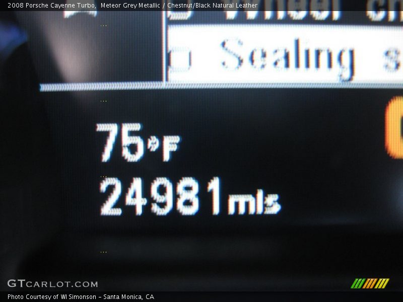 Meteor Grey Metallic / Chestnut/Black Natural Leather 2008 Porsche Cayenne Turbo