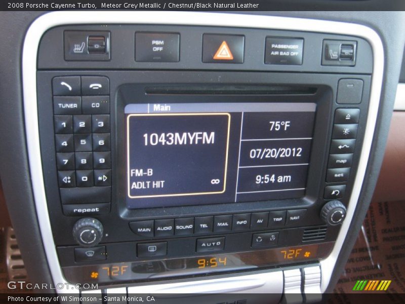 Meteor Grey Metallic / Chestnut/Black Natural Leather 2008 Porsche Cayenne Turbo
