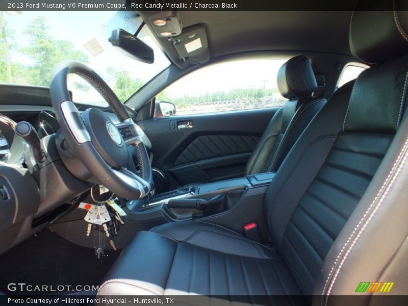 Red Candy Metallic / Charcoal Black 2013 Ford Mustang V6 Premium Coupe