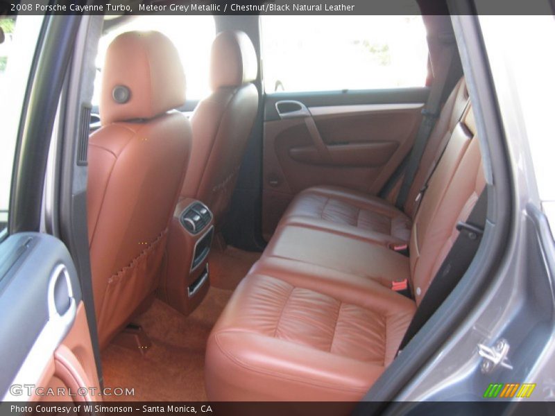 Meteor Grey Metallic / Chestnut/Black Natural Leather 2008 Porsche Cayenne Turbo