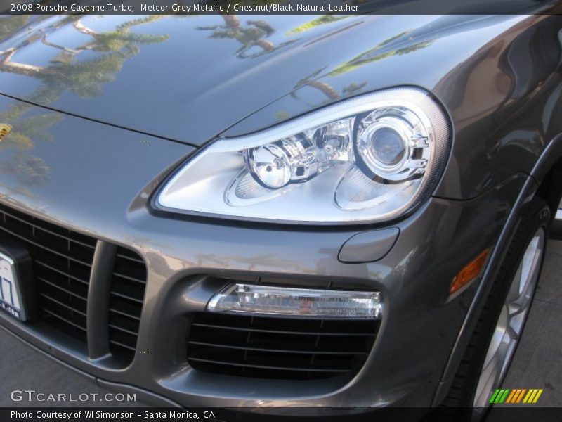 Meteor Grey Metallic / Chestnut/Black Natural Leather 2008 Porsche Cayenne Turbo