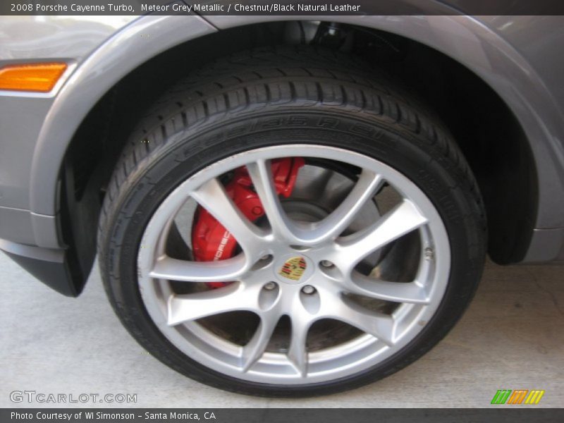 Meteor Grey Metallic / Chestnut/Black Natural Leather 2008 Porsche Cayenne Turbo