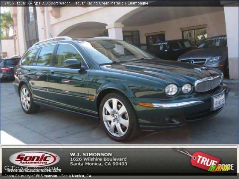 Jaguar Racing Green Metallic / Champagne 2006 Jaguar X-Type 3.0 Sport Wagon