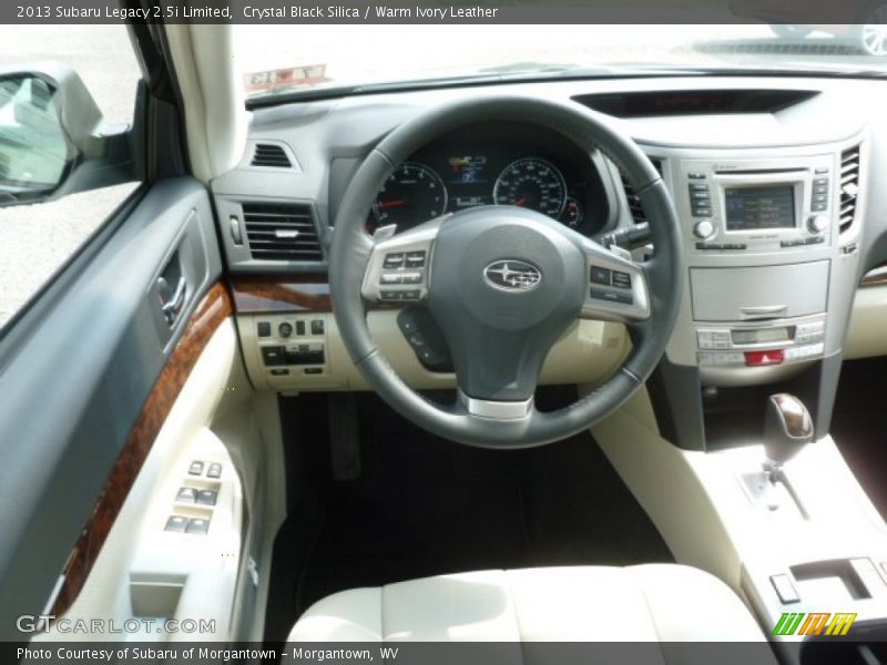 Crystal Black Silica / Warm Ivory Leather 2013 Subaru Legacy 2.5i Limited