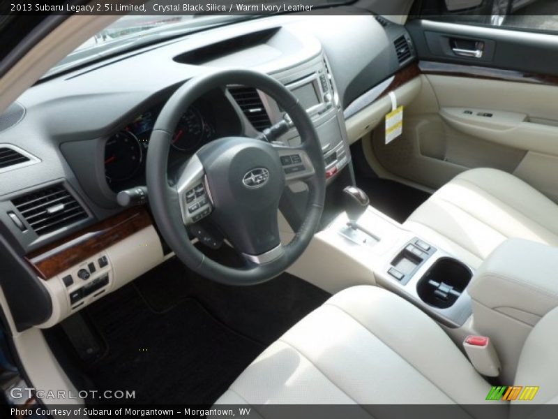 Crystal Black Silica / Warm Ivory Leather 2013 Subaru Legacy 2.5i Limited