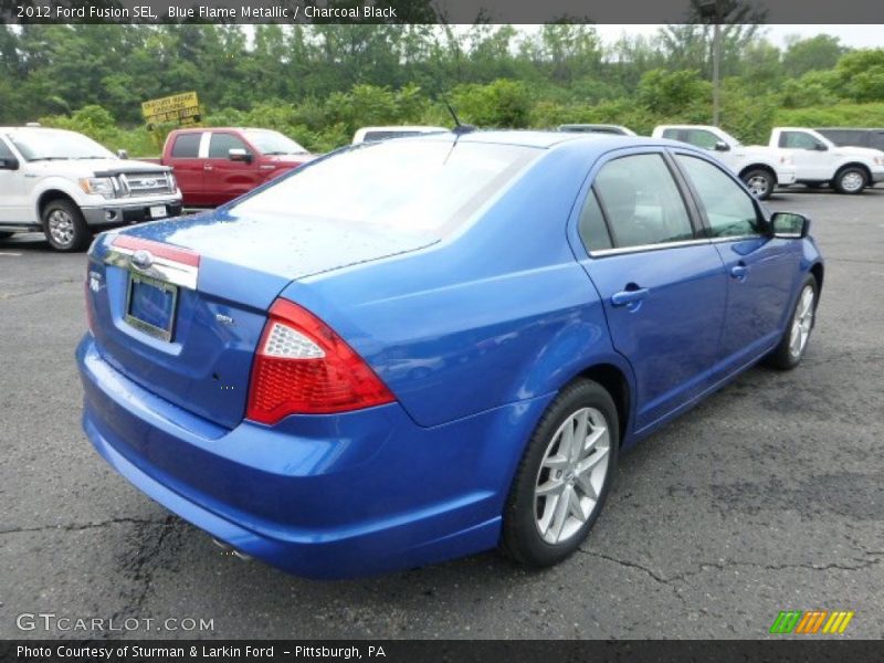 Blue Flame Metallic / Charcoal Black 2012 Ford Fusion SEL