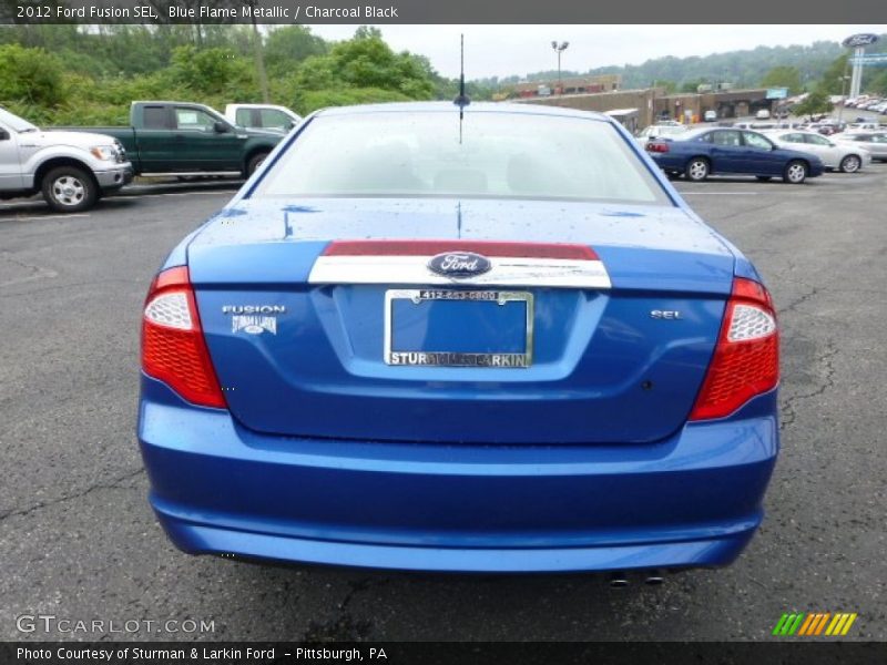 Blue Flame Metallic / Charcoal Black 2012 Ford Fusion SEL