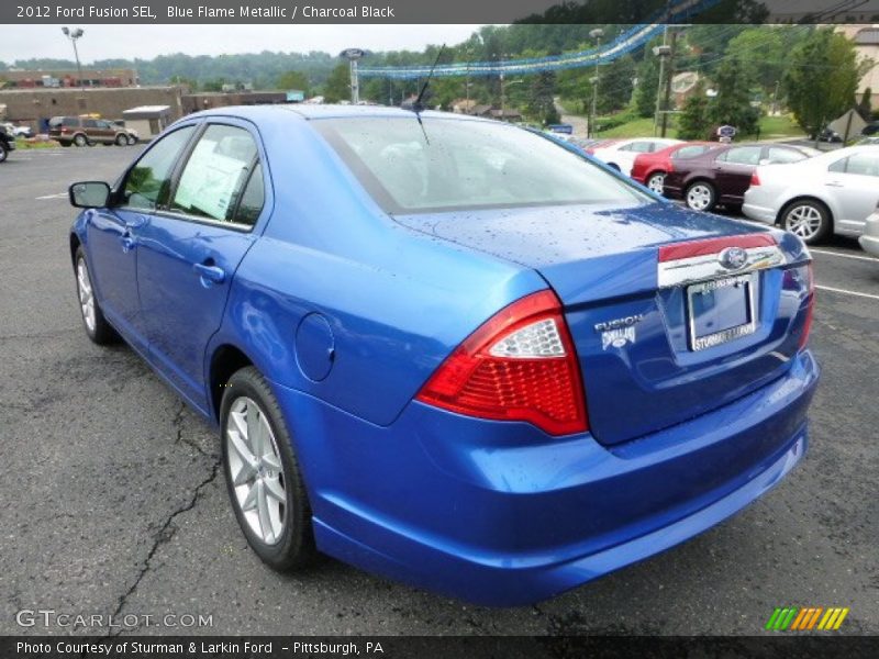 Blue Flame Metallic / Charcoal Black 2012 Ford Fusion SEL