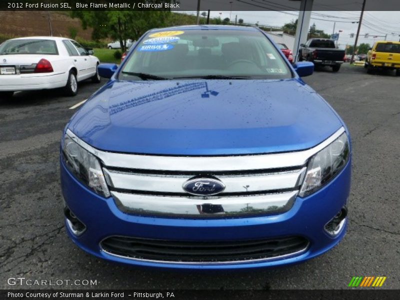 Blue Flame Metallic / Charcoal Black 2012 Ford Fusion SEL