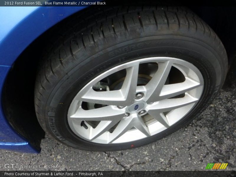 Blue Flame Metallic / Charcoal Black 2012 Ford Fusion SEL