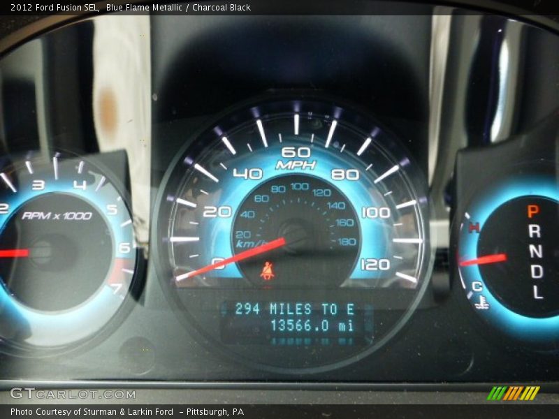 Blue Flame Metallic / Charcoal Black 2012 Ford Fusion SEL