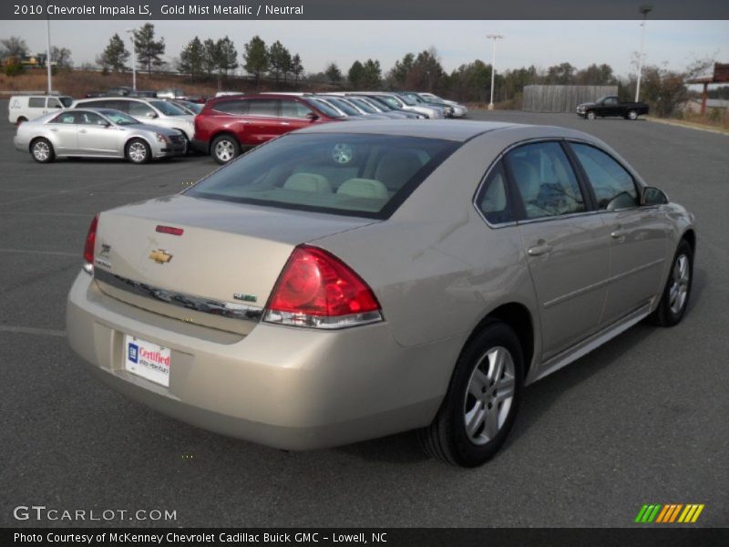 Gold Mist Metallic / Neutral 2010 Chevrolet Impala LS