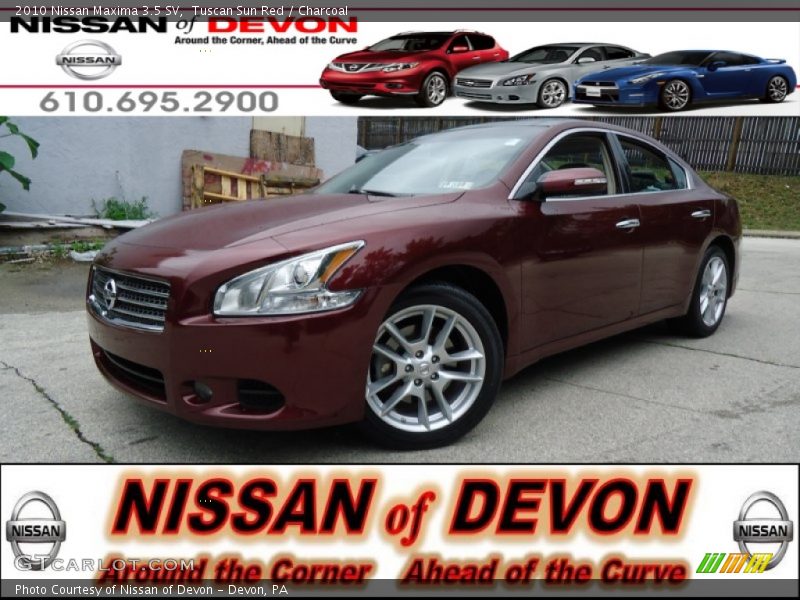 Tuscan Sun Red / Charcoal 2010 Nissan Maxima 3.5 SV