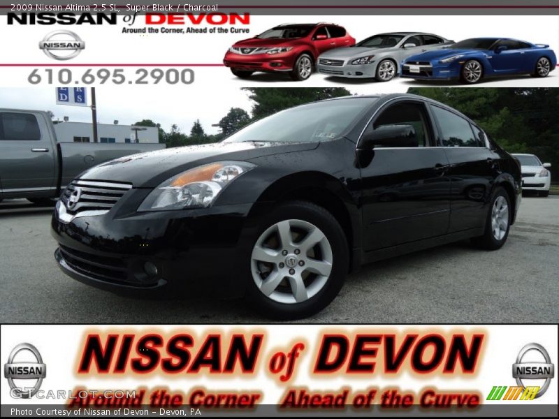 Super Black / Charcoal 2009 Nissan Altima 2.5 SL