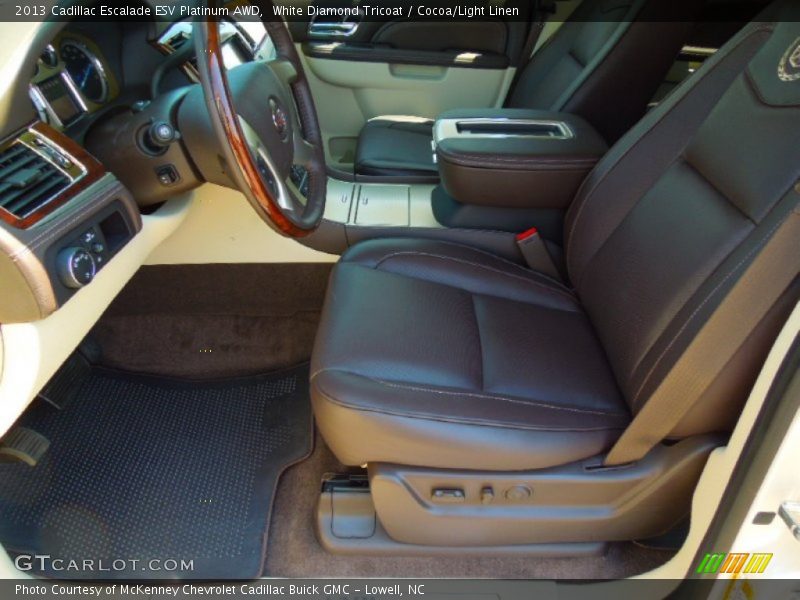  2013 Escalade ESV Platinum AWD Cocoa/Light Linen Interior