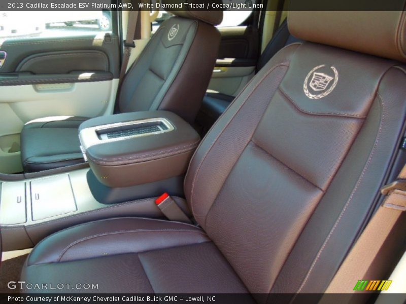  2013 Escalade ESV Platinum AWD Cocoa/Light Linen Interior