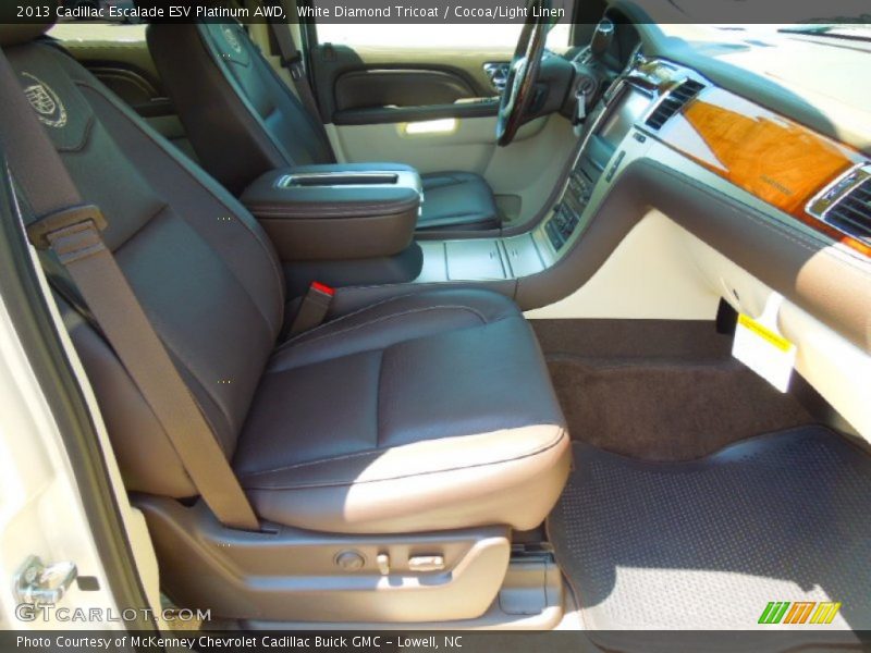 Front Seat of 2013 Escalade ESV Platinum AWD
