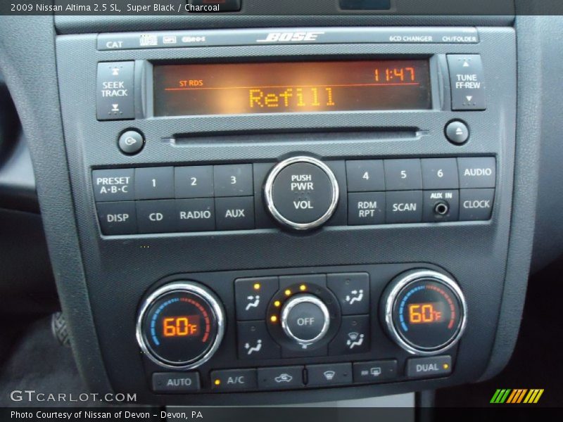 Super Black / Charcoal 2009 Nissan Altima 2.5 SL