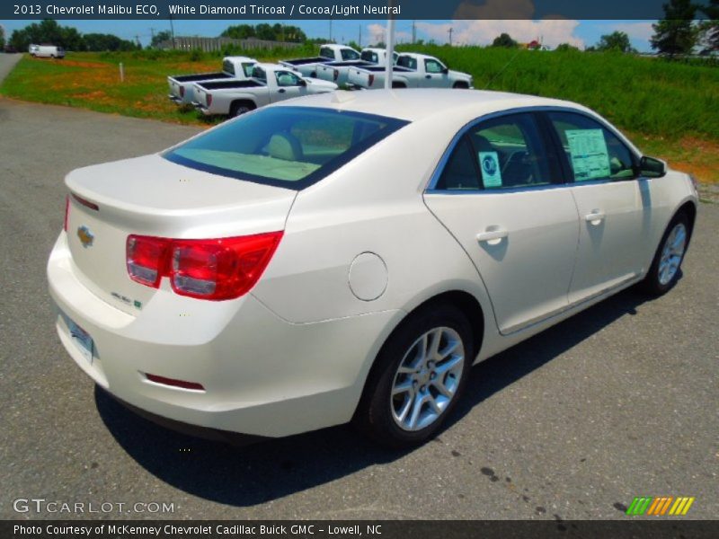 White Diamond Tricoat / Cocoa/Light Neutral 2013 Chevrolet Malibu ECO