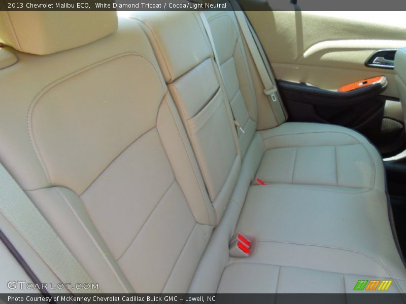 White Diamond Tricoat / Cocoa/Light Neutral 2013 Chevrolet Malibu ECO