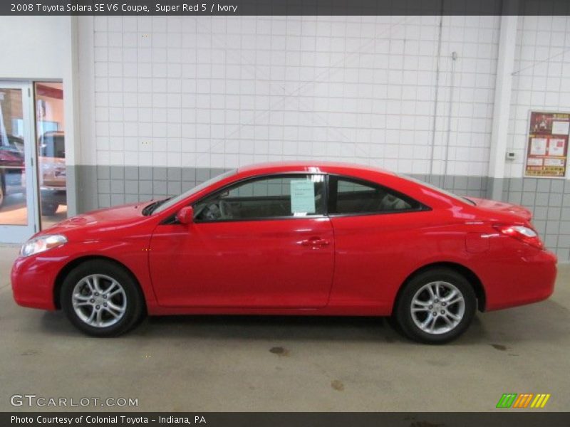 Super Red 5 / Ivory 2008 Toyota Solara SE V6 Coupe