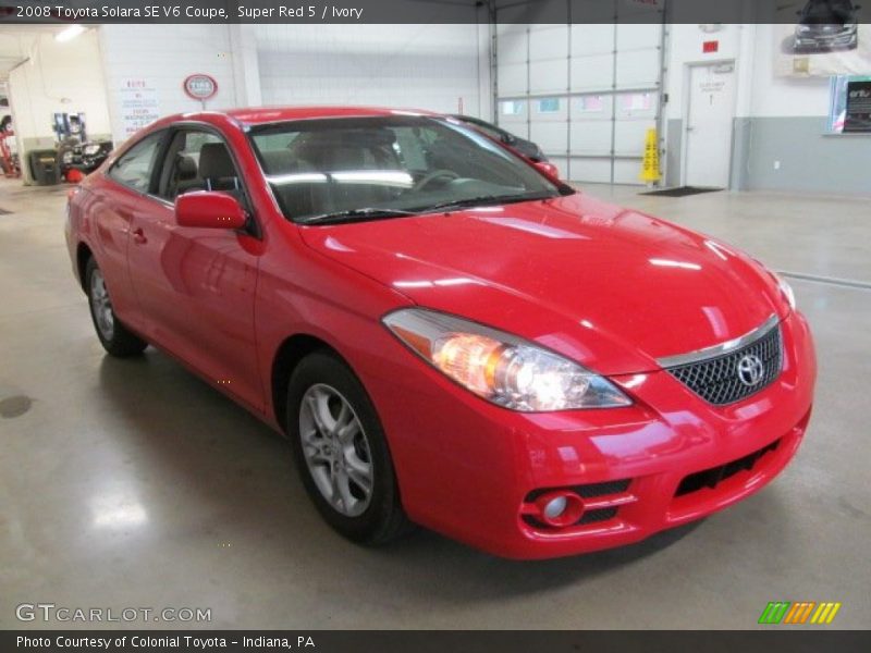 Super Red 5 / Ivory 2008 Toyota Solara SE V6 Coupe