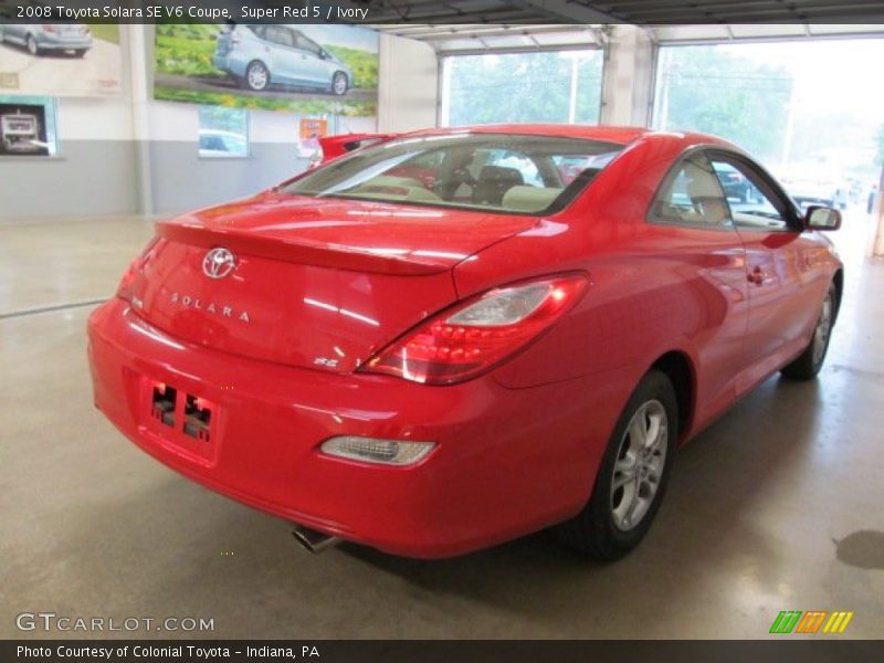 Super Red 5 / Ivory 2008 Toyota Solara SE V6 Coupe