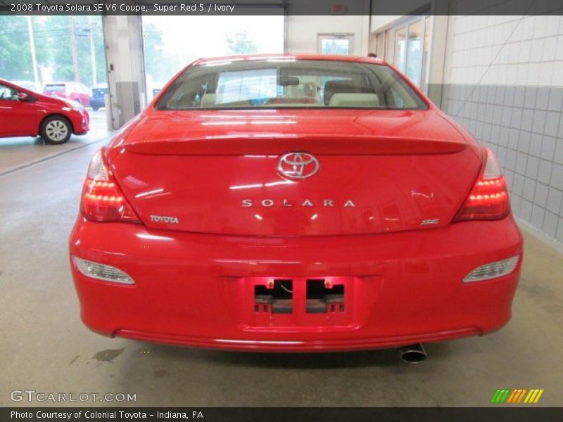 Super Red 5 / Ivory 2008 Toyota Solara SE V6 Coupe