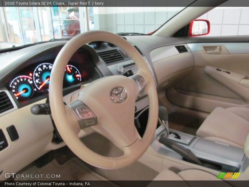 Super Red 5 / Ivory 2008 Toyota Solara SE V6 Coupe