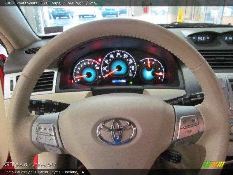 Super Red 5 / Ivory 2008 Toyota Solara SE V6 Coupe