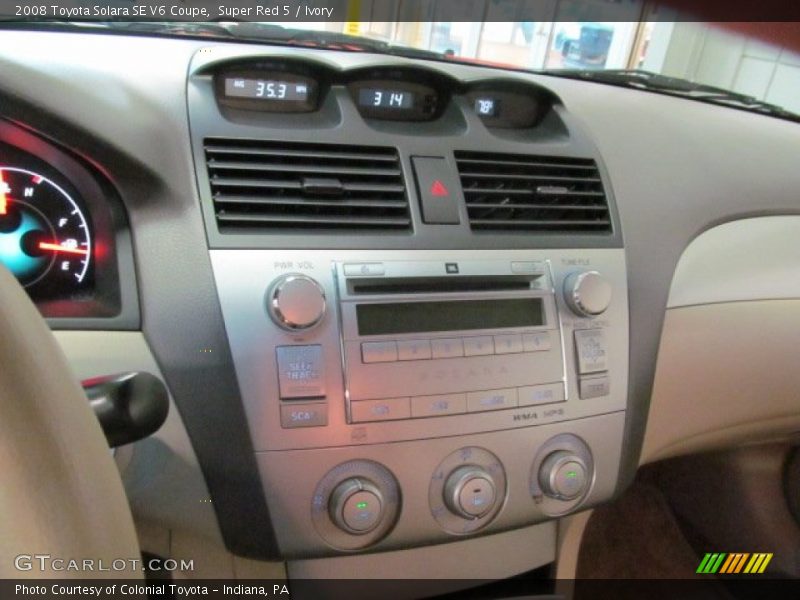 Super Red 5 / Ivory 2008 Toyota Solara SE V6 Coupe
