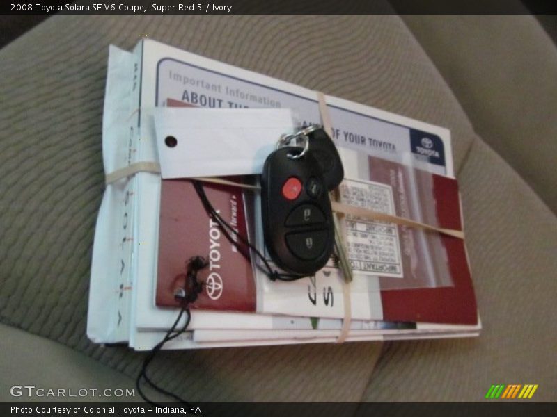 Super Red 5 / Ivory 2008 Toyota Solara SE V6 Coupe