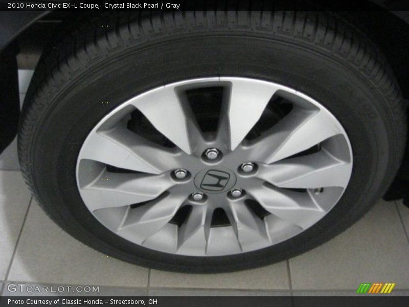 Crystal Black Pearl / Gray 2010 Honda Civic EX-L Coupe
