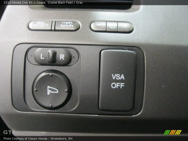 Crystal Black Pearl / Gray 2010 Honda Civic EX-L Coupe