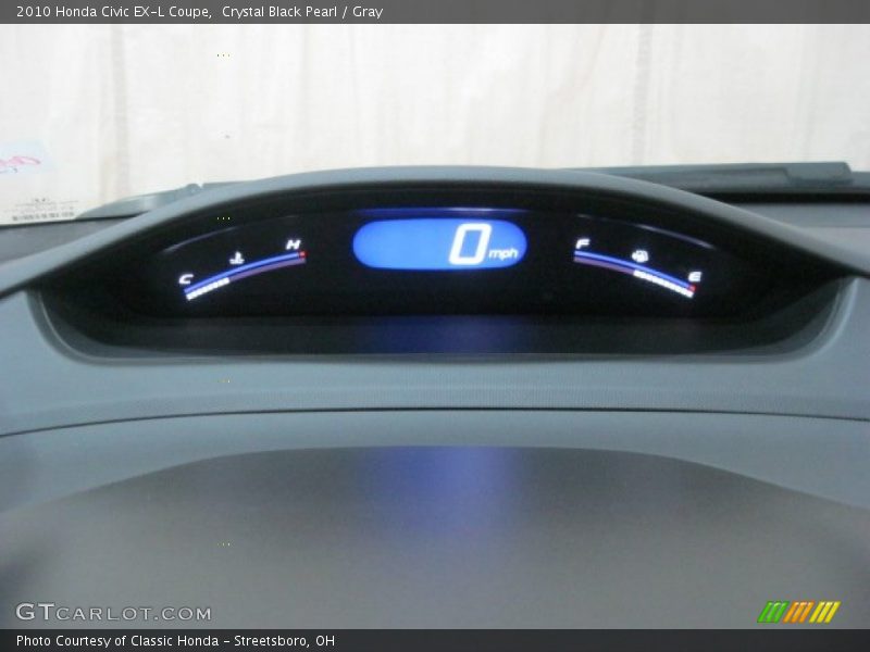 Crystal Black Pearl / Gray 2010 Honda Civic EX-L Coupe