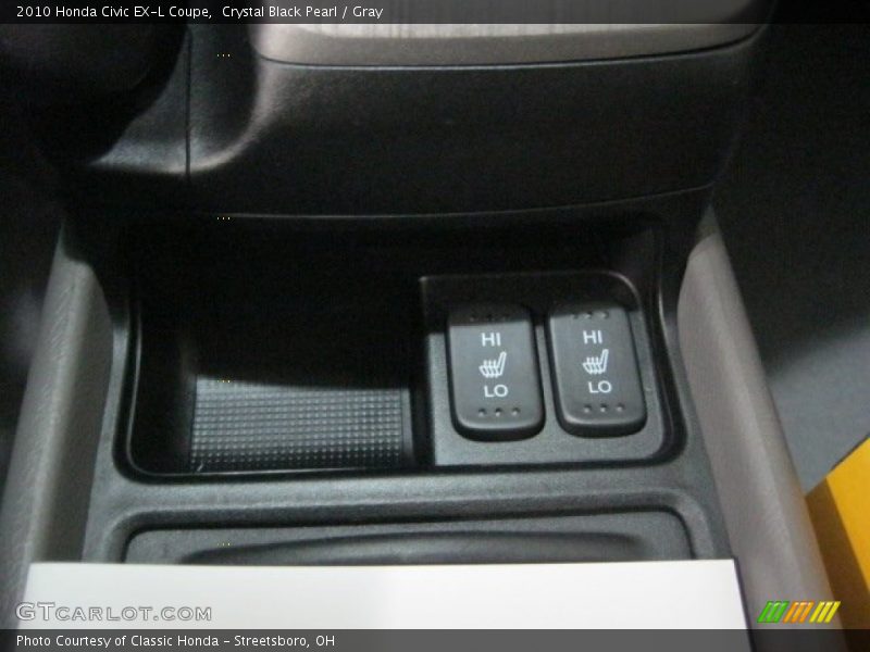 Crystal Black Pearl / Gray 2010 Honda Civic EX-L Coupe