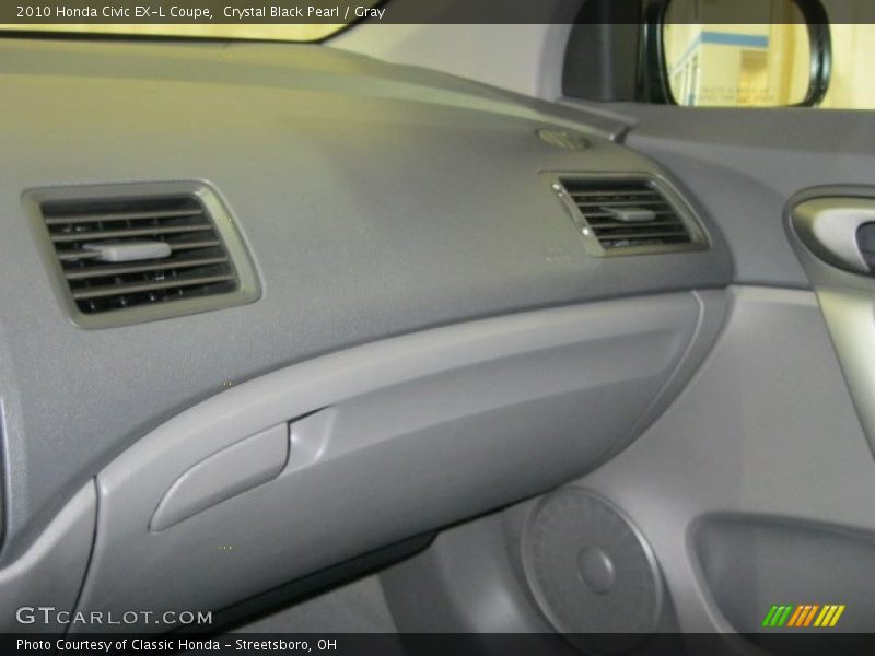Crystal Black Pearl / Gray 2010 Honda Civic EX-L Coupe