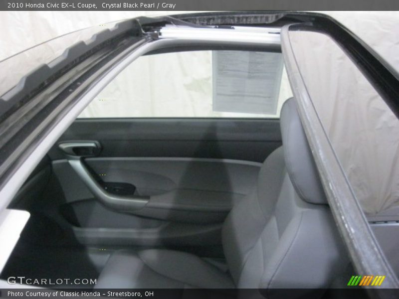 Crystal Black Pearl / Gray 2010 Honda Civic EX-L Coupe