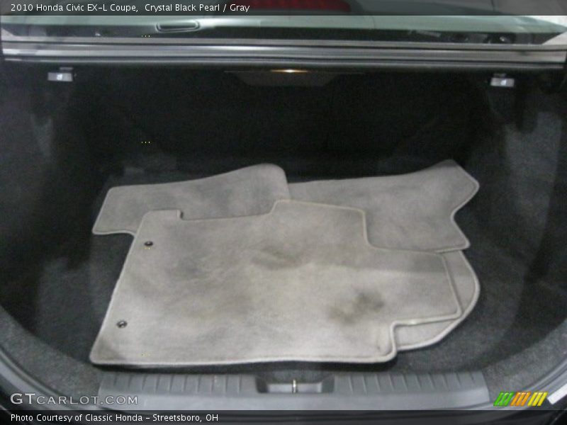 Crystal Black Pearl / Gray 2010 Honda Civic EX-L Coupe