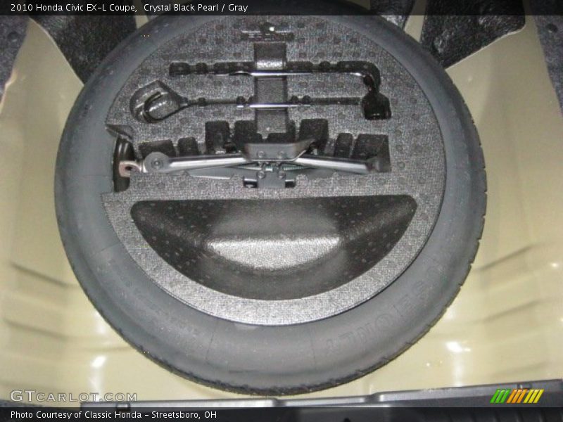 Crystal Black Pearl / Gray 2010 Honda Civic EX-L Coupe