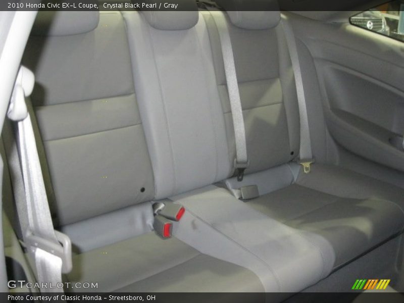 Crystal Black Pearl / Gray 2010 Honda Civic EX-L Coupe