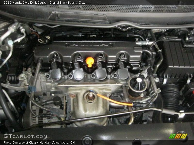 Crystal Black Pearl / Gray 2010 Honda Civic EX-L Coupe