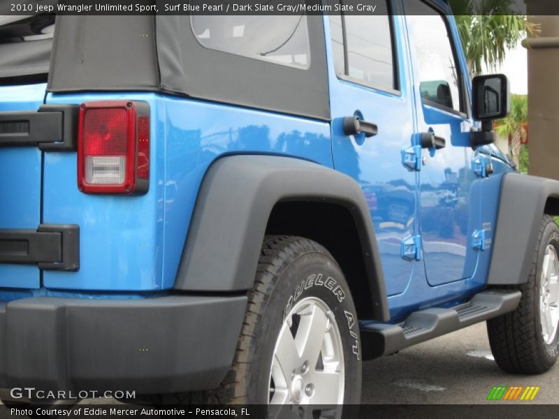 Surf Blue Pearl / Dark Slate Gray/Medium Slate Gray 2010 Jeep Wrangler Unlimited Sport