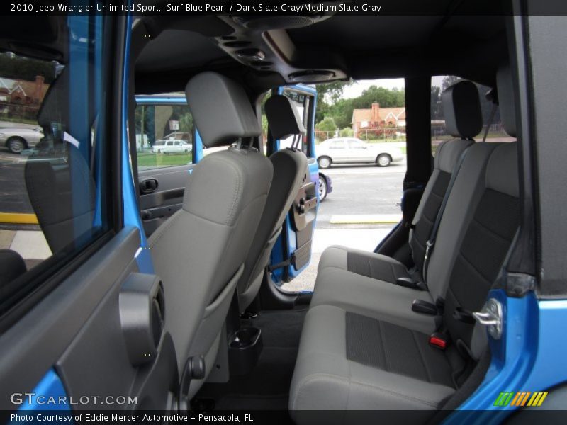 Surf Blue Pearl / Dark Slate Gray/Medium Slate Gray 2010 Jeep Wrangler Unlimited Sport