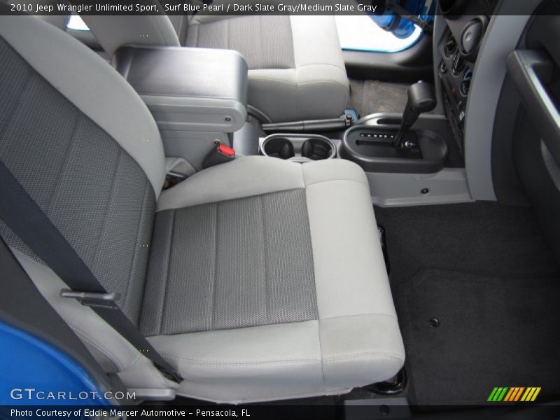 Surf Blue Pearl / Dark Slate Gray/Medium Slate Gray 2010 Jeep Wrangler Unlimited Sport