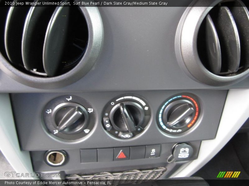 Surf Blue Pearl / Dark Slate Gray/Medium Slate Gray 2010 Jeep Wrangler Unlimited Sport
